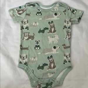 “Bundle 10/$13” Member Mark 18M Adorable Mint Green Animal Print Baby bodysuit